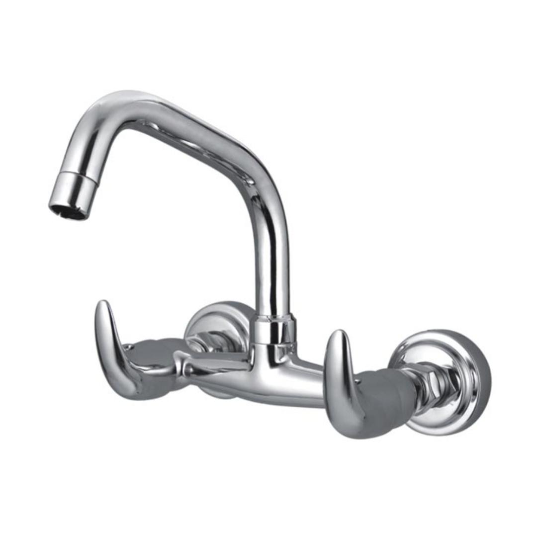 Cavier Wall Mounted Regular Kitchen Sink Mixer Koyna KN-07-151 with Swinging Spout in Chrome Finish