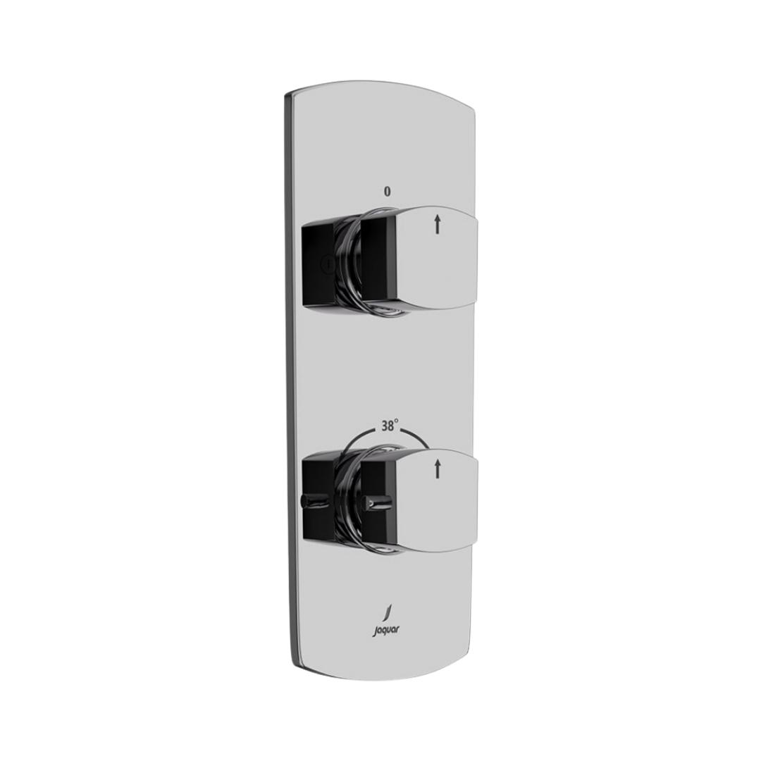 Jaquar 2 Way Thermostatic Diverter Kubix Prime KUP-BCH-35681PM Normal Flow - Black Chrome Finish