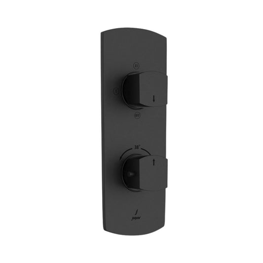 Jaquar 3 Way Thermostatic Diverter Kubix Prime KUP-BLM-35683PM Normal Flow - Black Matt Finish