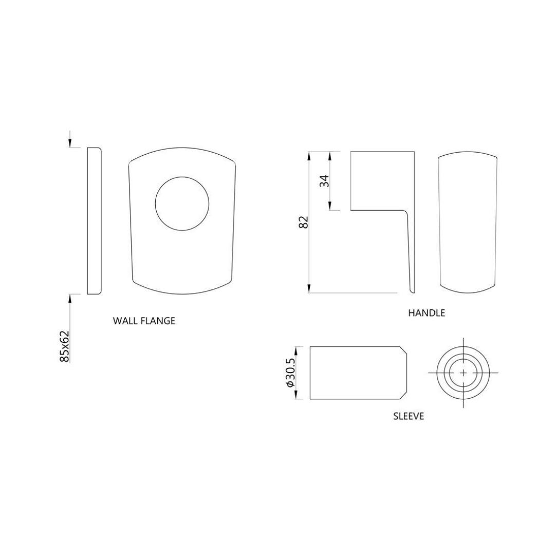 Jaquar Basin Area Stop Valve Kubix Prime KUP-CHR-35083KPM - Chrome