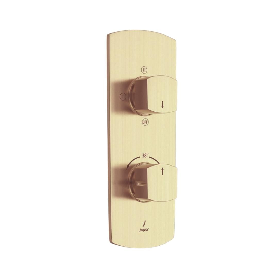 Jaquar 3 Way Thermostatic Diverter Kubix Prime KUP-GDS-35683PM Normal Flow - Gold Dust Finish