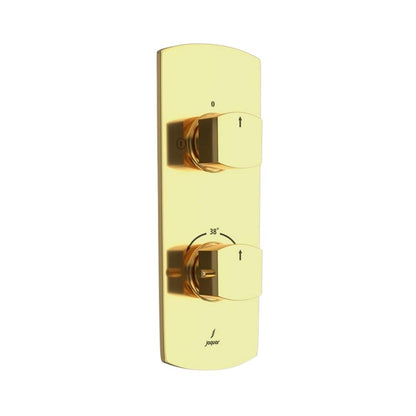 Jaquar 2 Way Thermostatic Diverter Kubix Prime KUP-GLD-35681PM Normal Flow - Full Gold Finish