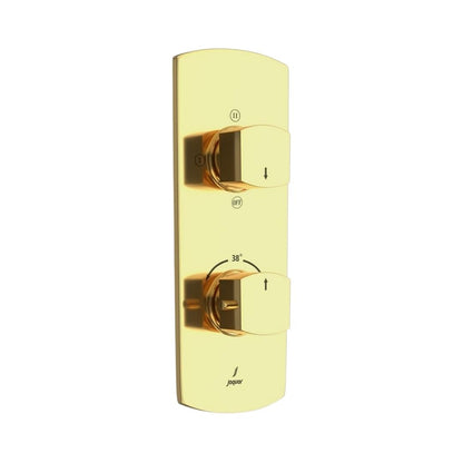 Jaquar 3 Way Thermostatic Diverter Kubix Prime KUP-GLD-35683PM Normal Flow - Full Gold Finish