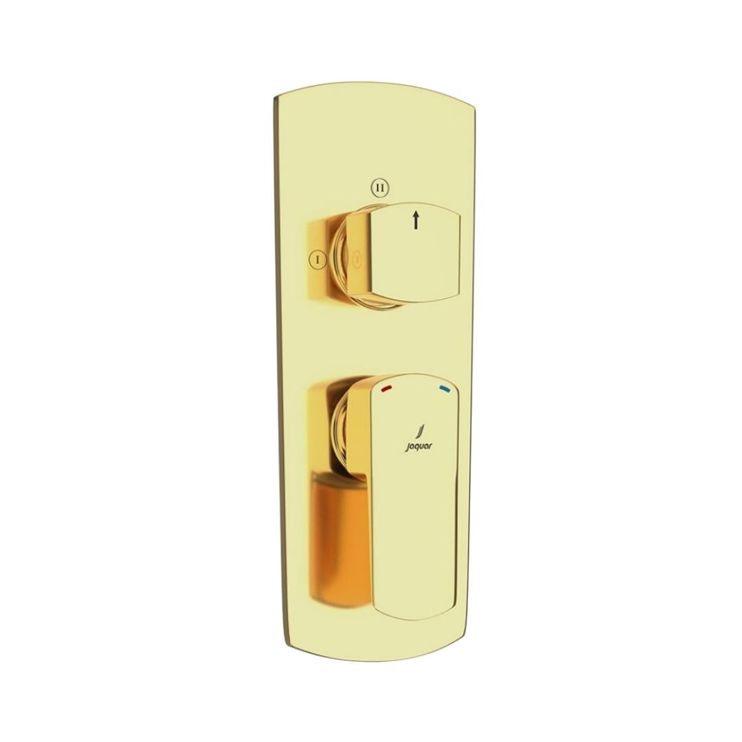 Jaquar 3 Way Diverter Kubix Prime KUP-GLD-35783NKPM Normal Flow - Full Gold Finish