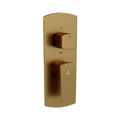 Jaquar 3 Way Diverter Kubix Prime KUP-GMP-35783NKPM Normal Flow - Gold Matt PVD Finish