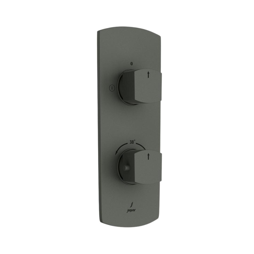 Jaquar 2 Way Thermostatic Diverter Kubix Prime KUP-GRF-35681PM Normal Flow - Graphite Finish