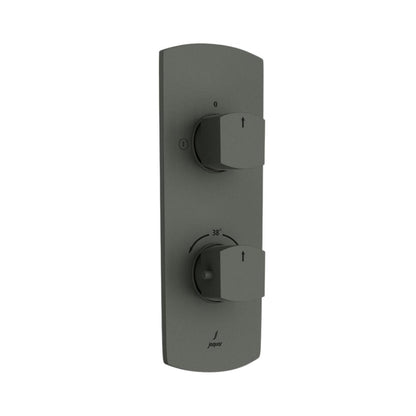 Jaquar 2 Way Thermostatic Diverter Kubix Prime KUP-GRF-35681PM Normal Flow - Graphite Finish