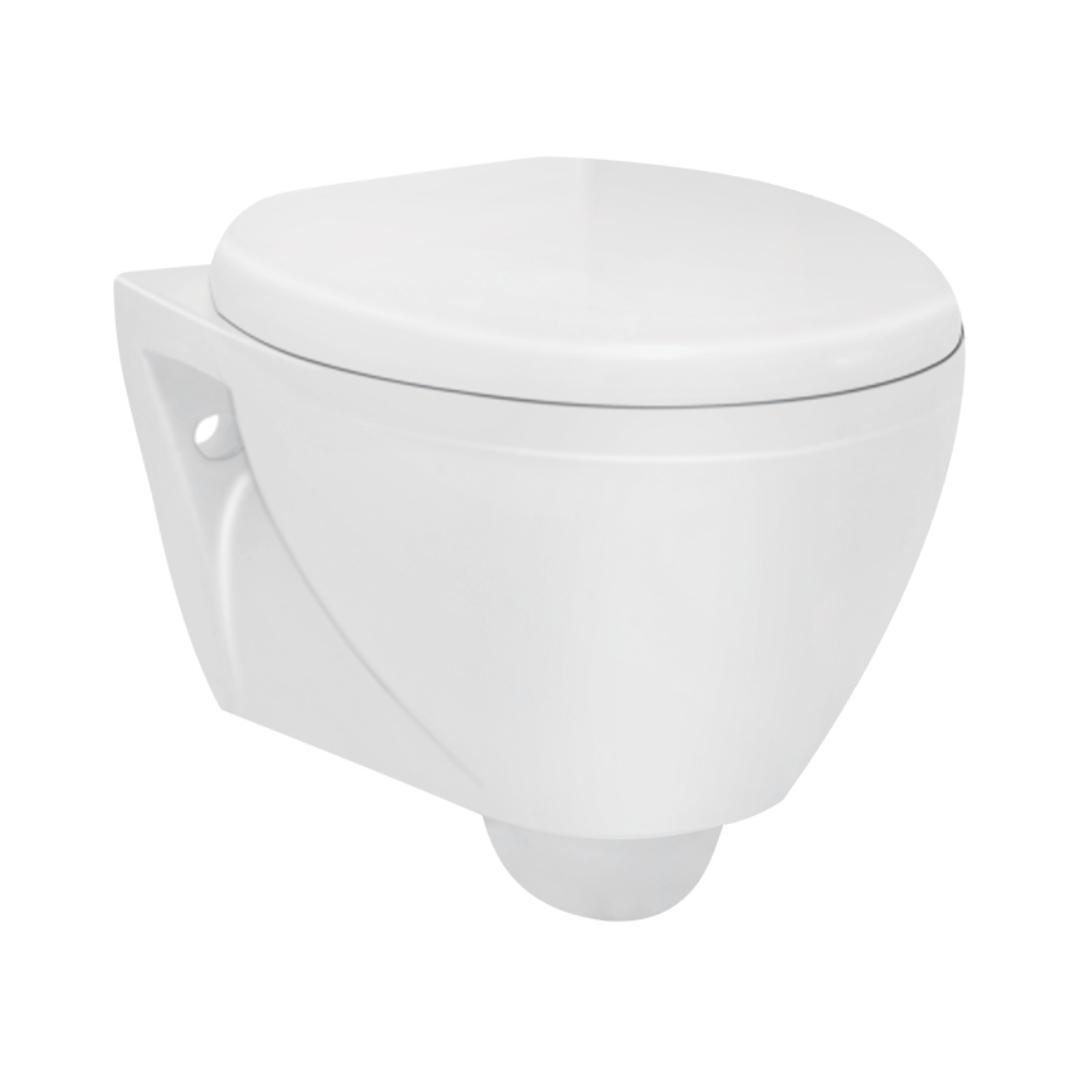 Hindware Wall Mounted White Closet WC Lara 20069 WHITE with P-Trap on ...
