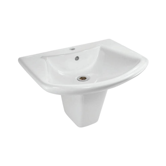 Jaquar White Half Pedestal Standard Basin – Decure.in