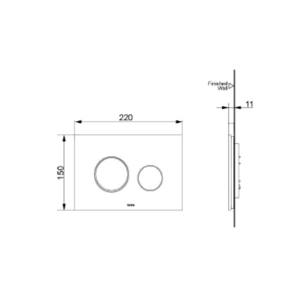 Toto Flush Plate Flush Panel MB005DGN - Gloss White