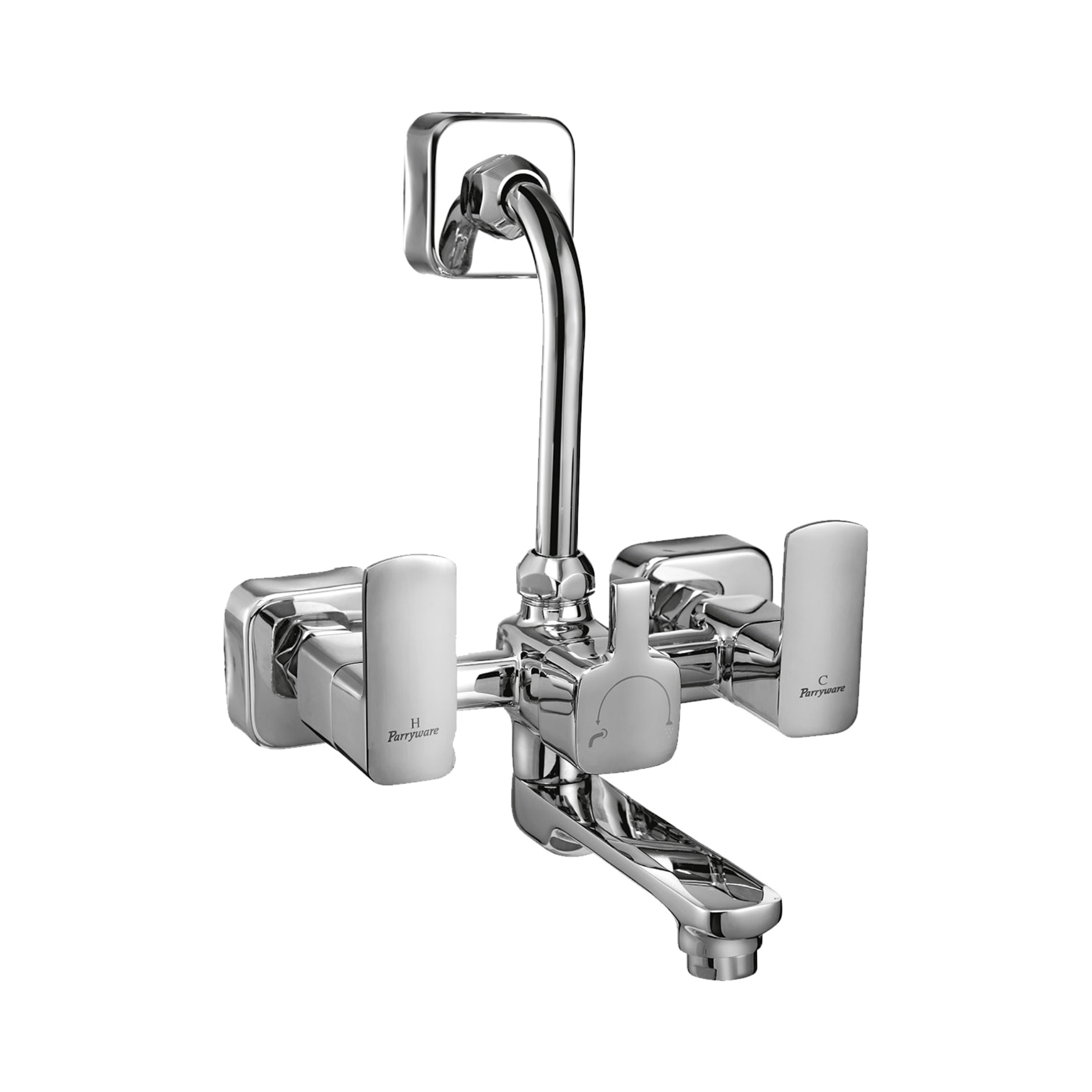 Parryware 2 Way Wall Mixer Quattro Collection T2316A1 - Chrome