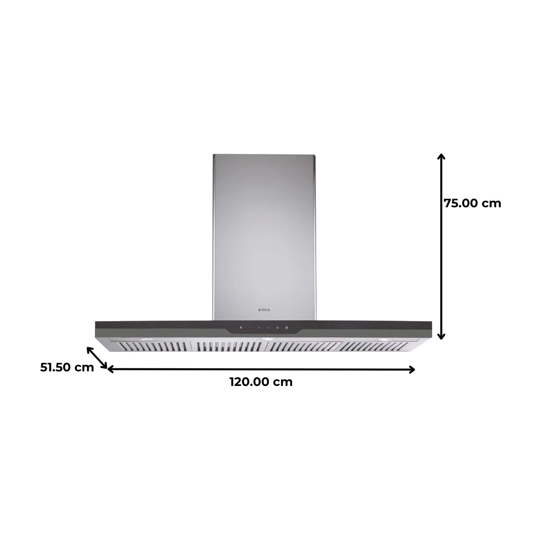 Elica 120 cm Wall Mounted Chimney METEORITE ETB PLUS LTW 120 TOUCH LED