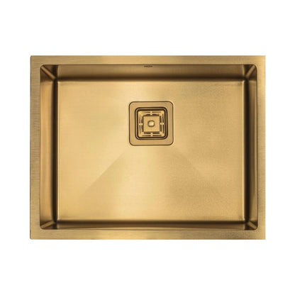 Carysil Stainless Steel Sink Micro Radius R 10 MICRO RADIUS R 10 PVD FINISH SINGLE BOWL 17 X 17 X 8 ( 17 x 17 inches ) - Gold
