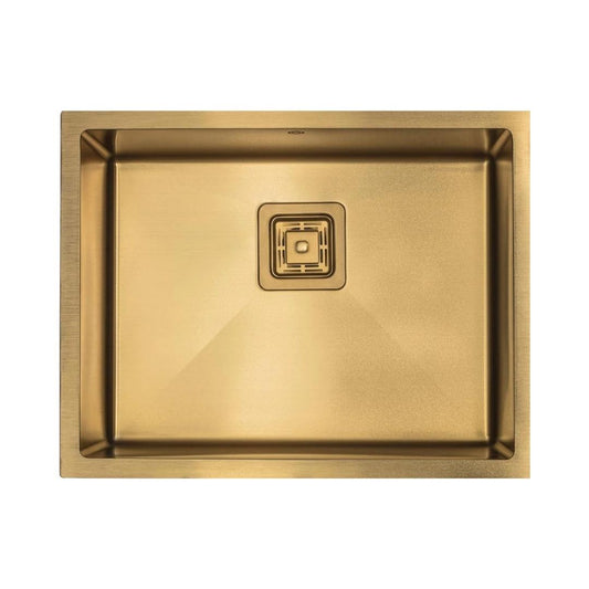 Carysil Stainless Steel Sink Micro Radius R 10 MICRO RADIUS R 10 PVD FINISH SINGLE BOWL 24 X 18 X 8 ( 24 x 18 inches ) - Gold