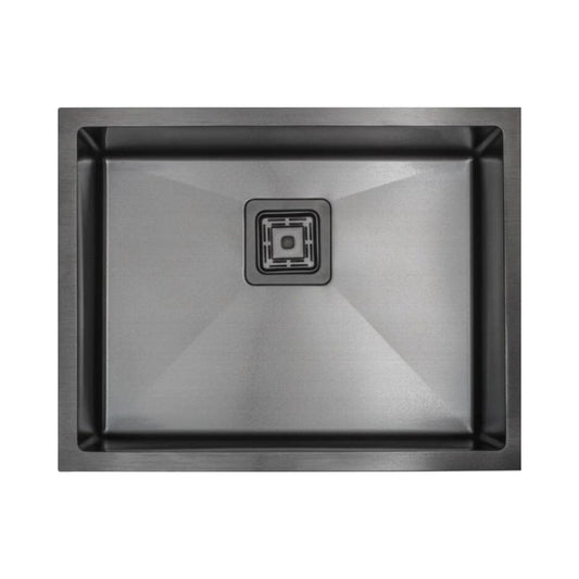 Carysil Stainless Steel Sink Micro Radius R 10 MICRO RADIUS R 10 PVD FINISH SINGLE BOWL 24 X 18 X 8 ( 24 x 18 inches ) - Gun Metal