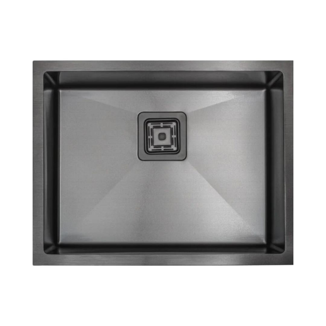 Carysil Stainless Steel Sink Micro Radius R 10 MICRO RADIUS R 10 PVD FINISH SINGLE BOWL 31 X 17 X 9 ( 31 x 17 inches ) - Gun Metal