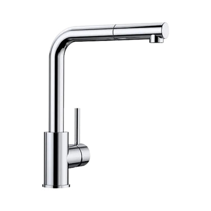 Hafele Table Mounted Pull-Out Kitchen Sink Mixer Blanco MILA-S with Extractable Hand Shower Spout in Chrome Finish