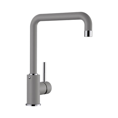 Hafele Table Mounted Regular Kitchen Sink Mixer Blanco MILI with Swinging Spout in Alu Metallic Finish