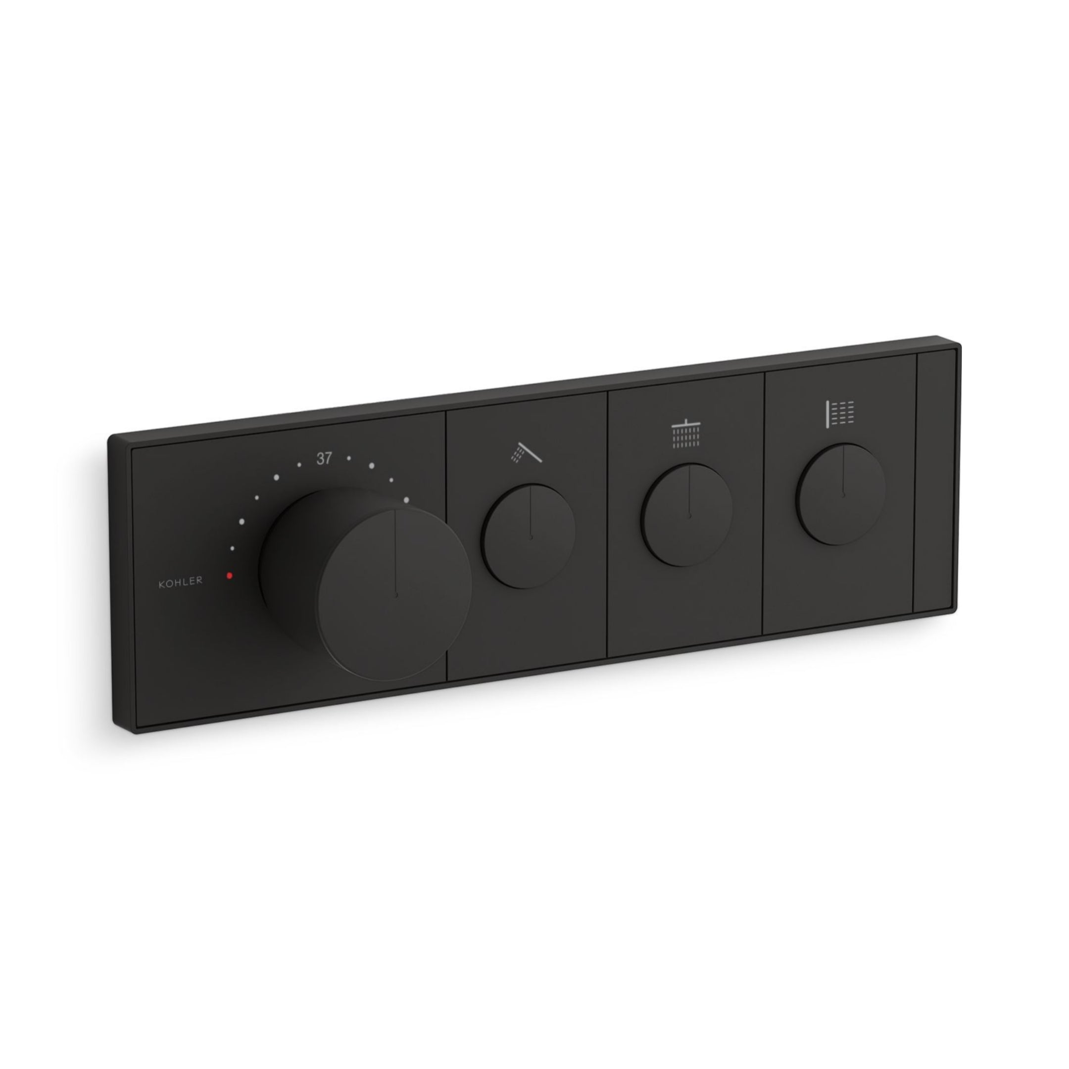 Kohler 3 Way Thermostatic Diverter Anthem 26347IN-9-BL - Black Matt ...