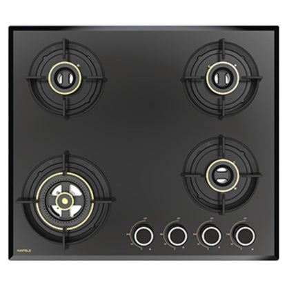 Hafele Built In Oven DIAMOND 77 BIO + Hafele Built-In Convection Microwave DIAMOND 34 MWO + Hafele 60 cm Wall Mounted Chimney TERESA T-60 BLDC + Hafele 60 cm 4 Burner Hob Altius Series ALTIUS FS 460
