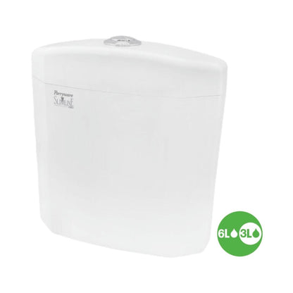 Parryware Hexa External Wall Mounted Cistern Without Frame E8319 - White
