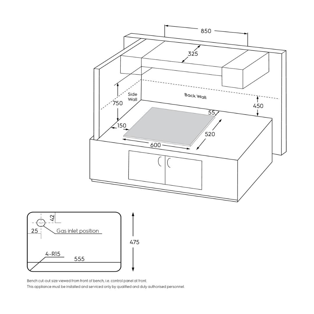 Electrolux 60 cm 3 Burner Hob UltimateTaste 300 EHG6330BC
