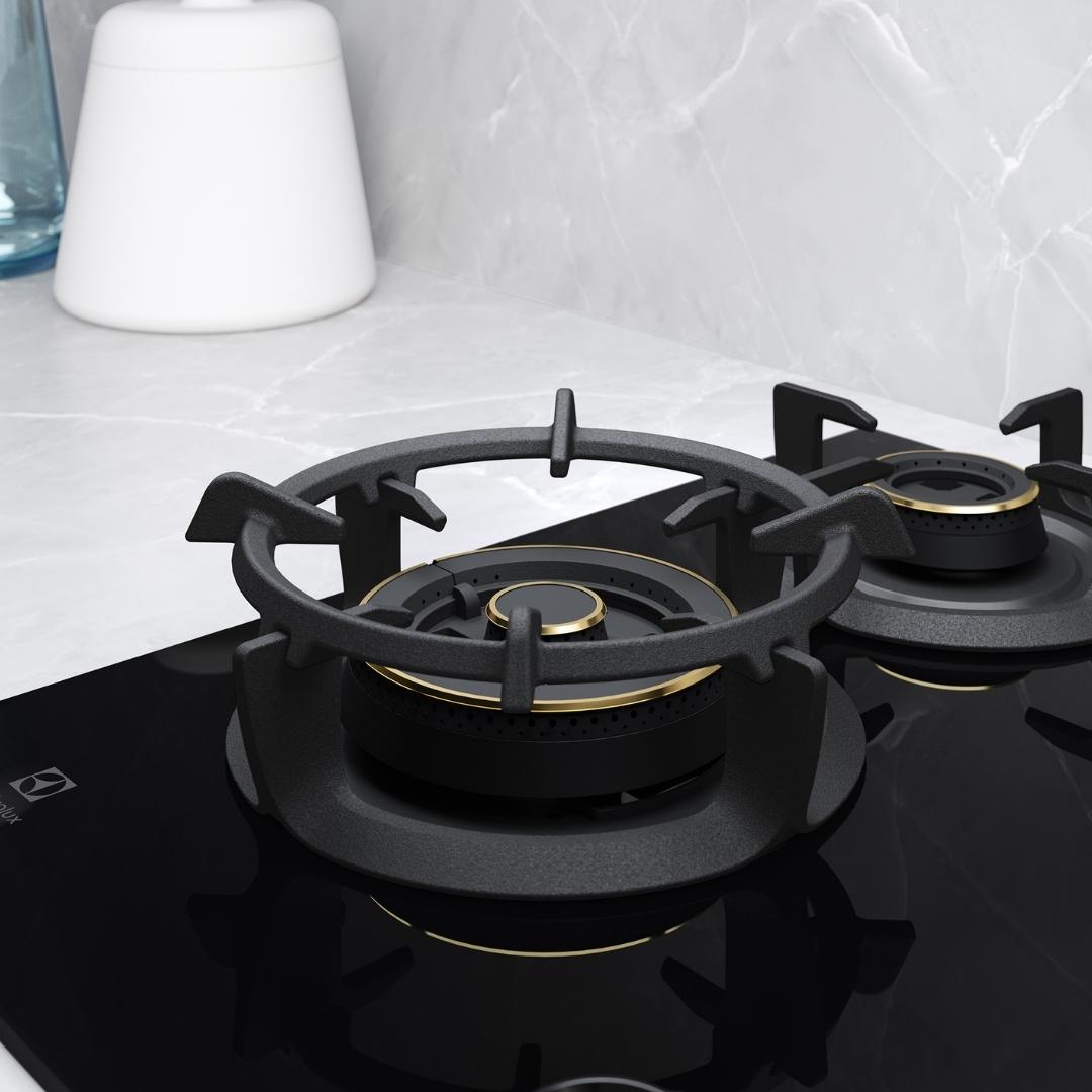 Electrolux 60 cm Wall Mounted Chimney UltimateTaste 700 Series ECS6941GB + Electrolux 60 cm 4 Burner Hob UltimateTaste 300 EHG6430BC