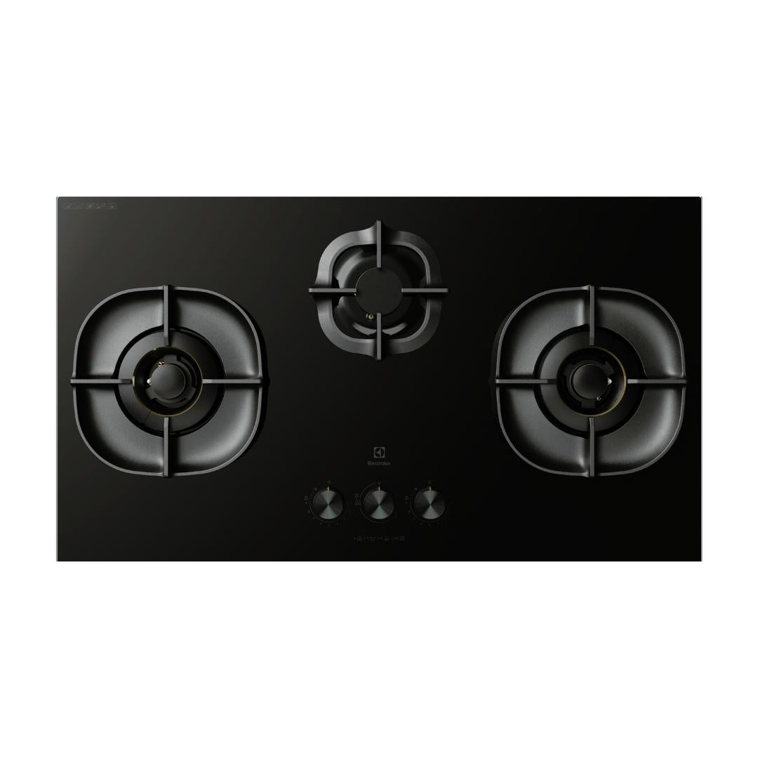 Electrolux 90 cm Wall Mounted Chimney UltimateTaste 700 Series ECC9841GB + Electrolux 90 cm 3 Burner Hob UltimateTaste 700 EHG9351BC