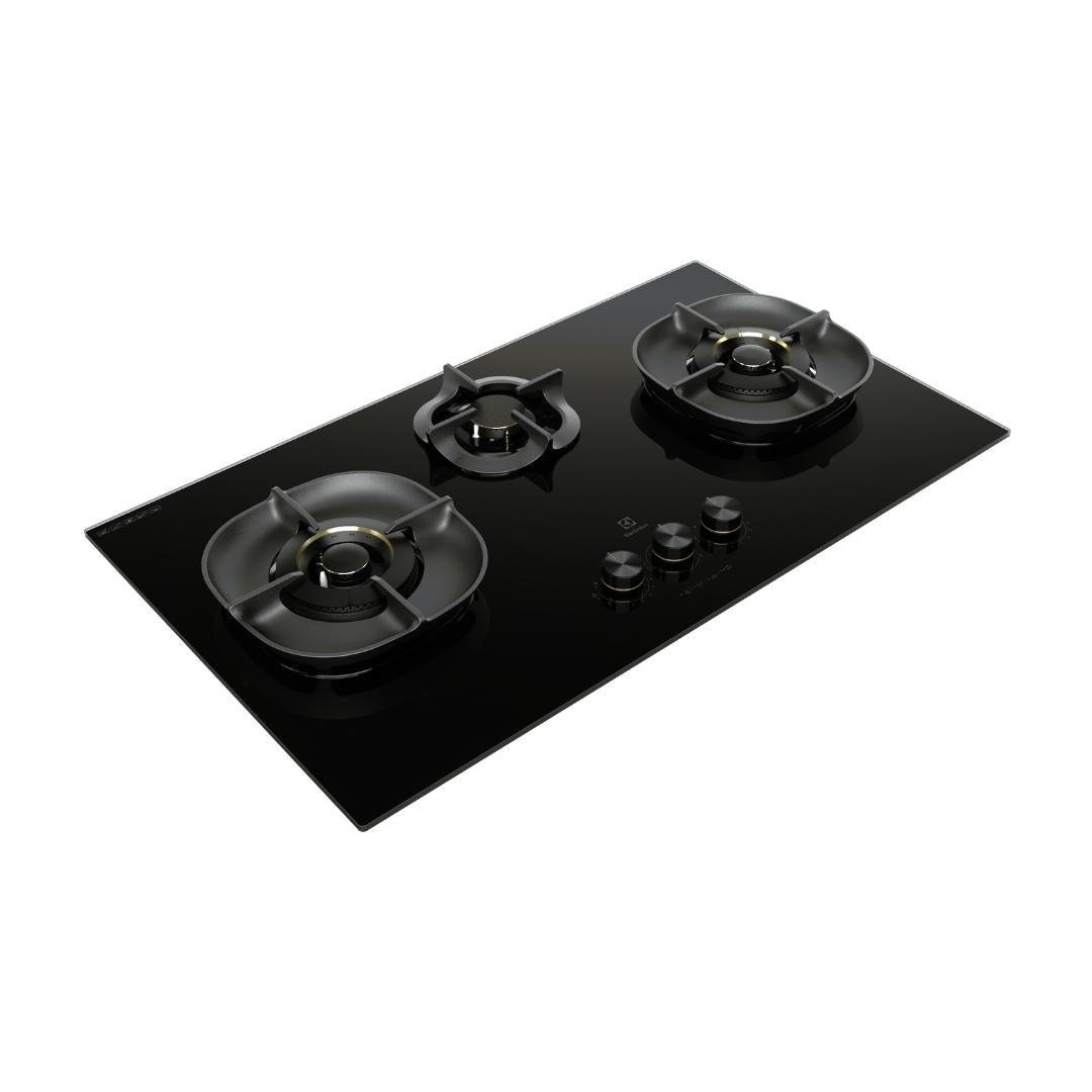 Electrolux 90 cm Wall Mounted Chimney UltimateTaste 700 Series ECS9941GB + Electrolux 90 cm 3 Burner Hob UltimateTaste 700 EHG9351BC