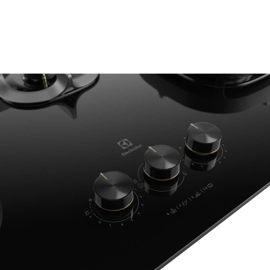 Electrolux 90 cm Wall Mounted Chimney UltimateTaste 700 Series ECT9841KB + Electrolux 90 cm 3 Burner Hob UltimateTaste 700 EHG9351BC