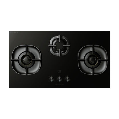 Electrolux 90 cm Wall Mounted Chimney UltimateTaste 700 Series ECT9841KB + Electrolux 90 cm 3 Burner Hob UltimateTaste 700 EHG9351BC