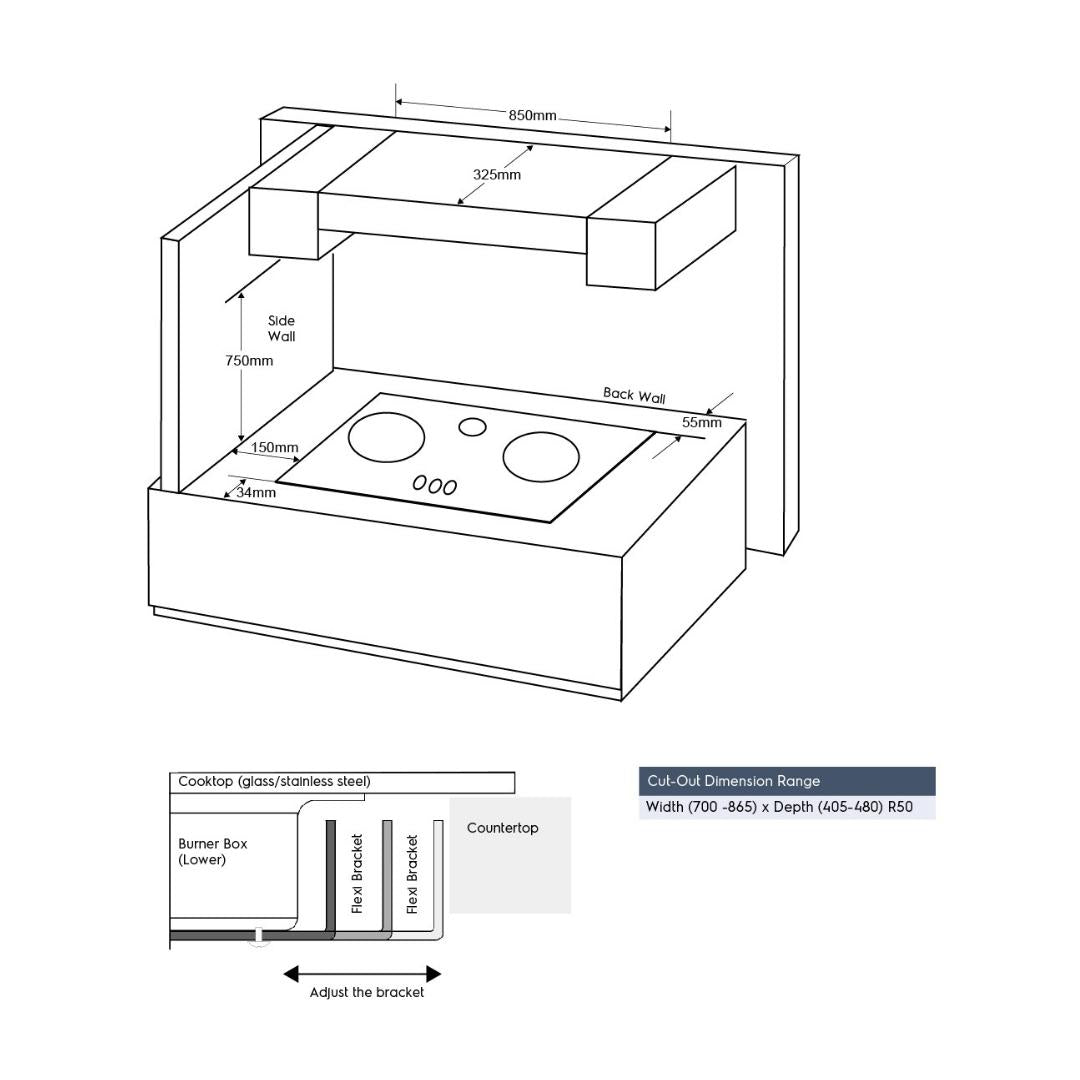 Electrolux 90 cm 3 Burner Hob UltimateTaste 700 EHG9351BC
