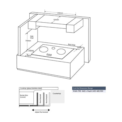 Electrolux 90 cm 3 Burner Hob UltimateTaste 700 EHG9351BC