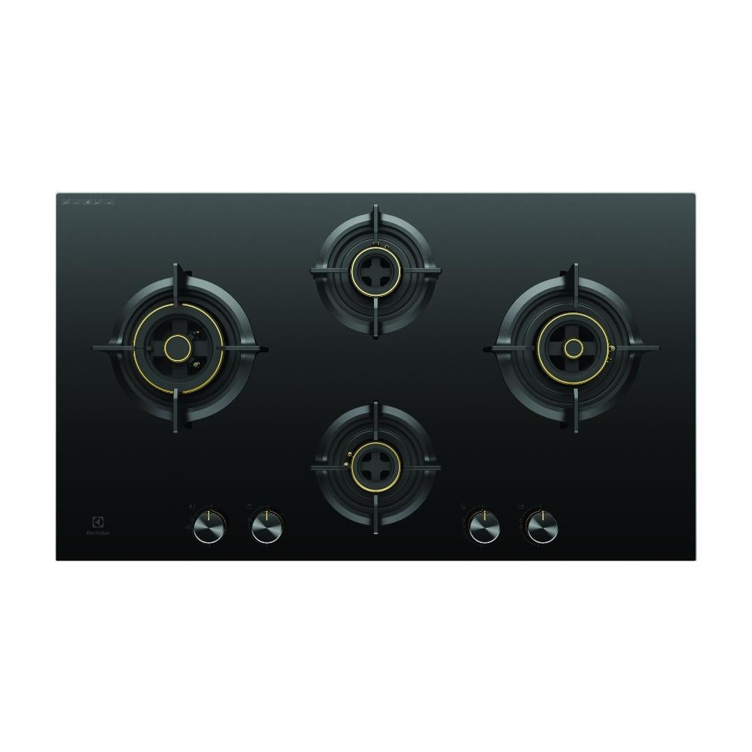 Electrolux Built In Oven with Steam Assist KOCBP21XA + Electrolux Built-In Convection Microwave EMSB25XC + Electrolux 90 cm Wall Mounted Chimney UltimateTaste 700 Series ECS9932KB + Electrolux 90 cm 4 Burner Hob UltimateTaste 300 EHG9430BCD