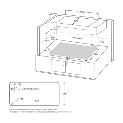 Electrolux Built In Oven with Full Steam Function KOAAS31X + Electrolux Built-In Convection Microwave EMSB25XC + Electrolux 90 cm Wall Mounted Chimney UltimateTaste 700 Series ECS9932KB + Electrolux 90 cm 4 Burner Hob EHG9430BCD