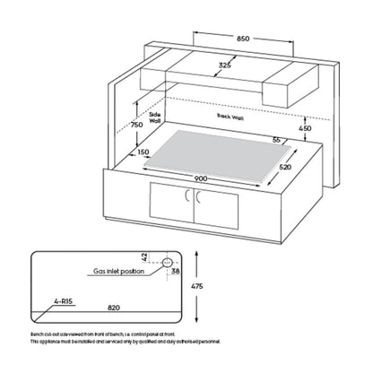 Electrolux 90 cm 5 Burner Hob UltimateTaste 300 EHG9530BC