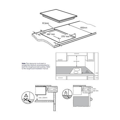 Electrolux 2 Zones Induction Hob EHI3251BE