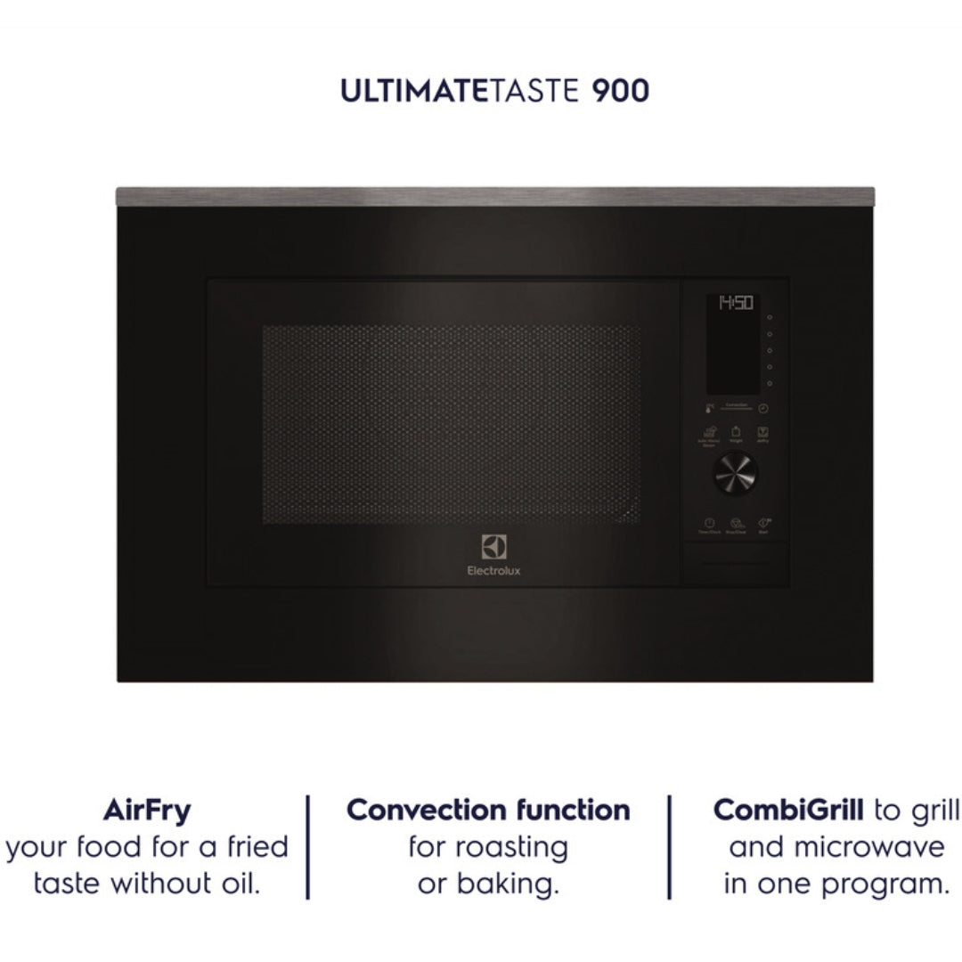 Electrolux Built In Oven with Full Steam Function KOAAS31X + Electrolux Built-In Convection Microwave with Air Fryer EMSB30XCF + Electrolux 90 cm Wall Mounted Chimney ECS9932KB + Electrolux 90 cm 4 Burner Hob UltimateTaste 300 EHG9430BCI