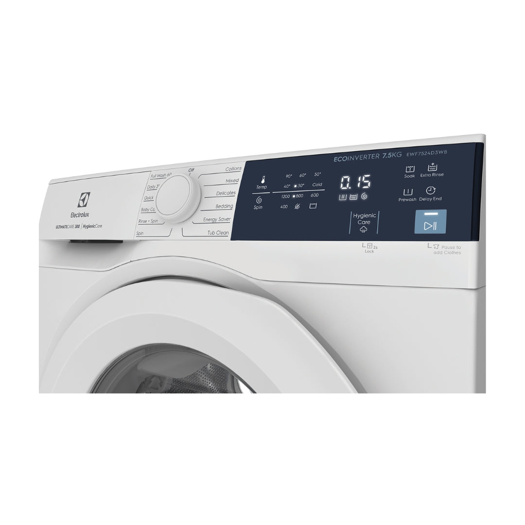 Electrolux Fully Automatic Front Loader 7.5 Kg Washing Machine UltimateCare 300 EWF7524D3WB