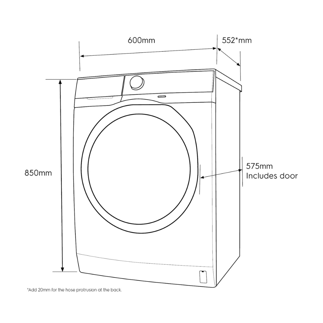 Electrolux Fully Automatic Front Loader 7.5 Kg Washing Machine UltimateCare 300 EWF7524D3WB