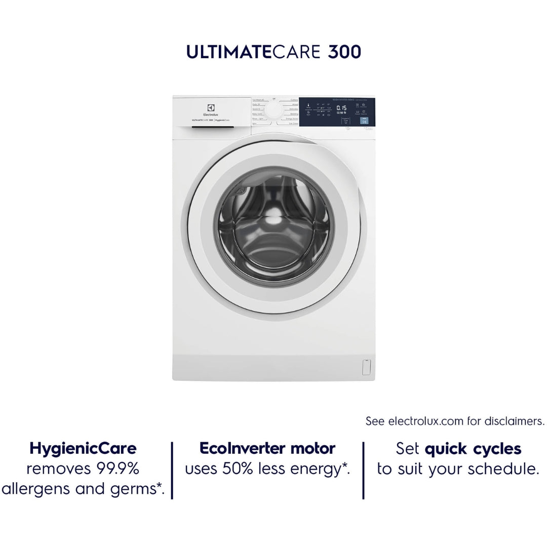 Electrolux Fully Automatic Front Loader 9 Kg Washing Machine UltimateCare 300 EWF9024D3WB