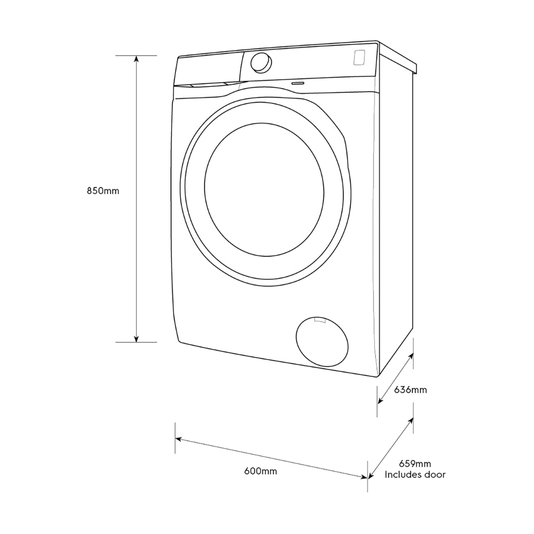 Electrolux Fully Automatic Front Loader 9 Kg Washing Machine UltimateCare 500 EWF9024R5WB