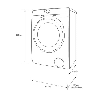 Electrolux Fully Automatic Front Loader 9 Kg Washing Machine UltimateCare 500 EWF9024R5WB