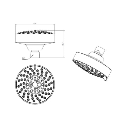 American Standard Multi Flow Overhead Shower F40011-CHADY - Chrome