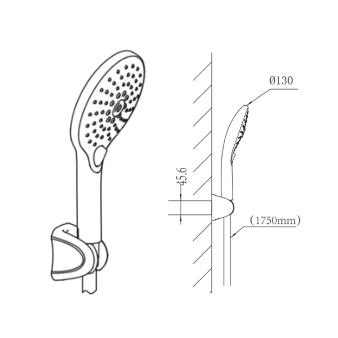 American Standard Multi Flow Hand Shower F40017-CHADY - Chrome
