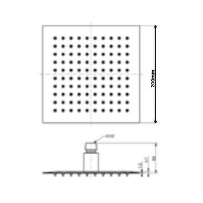American Standard Single Flow Overhead Shower FFASS032-006500BC0 - Chrome
