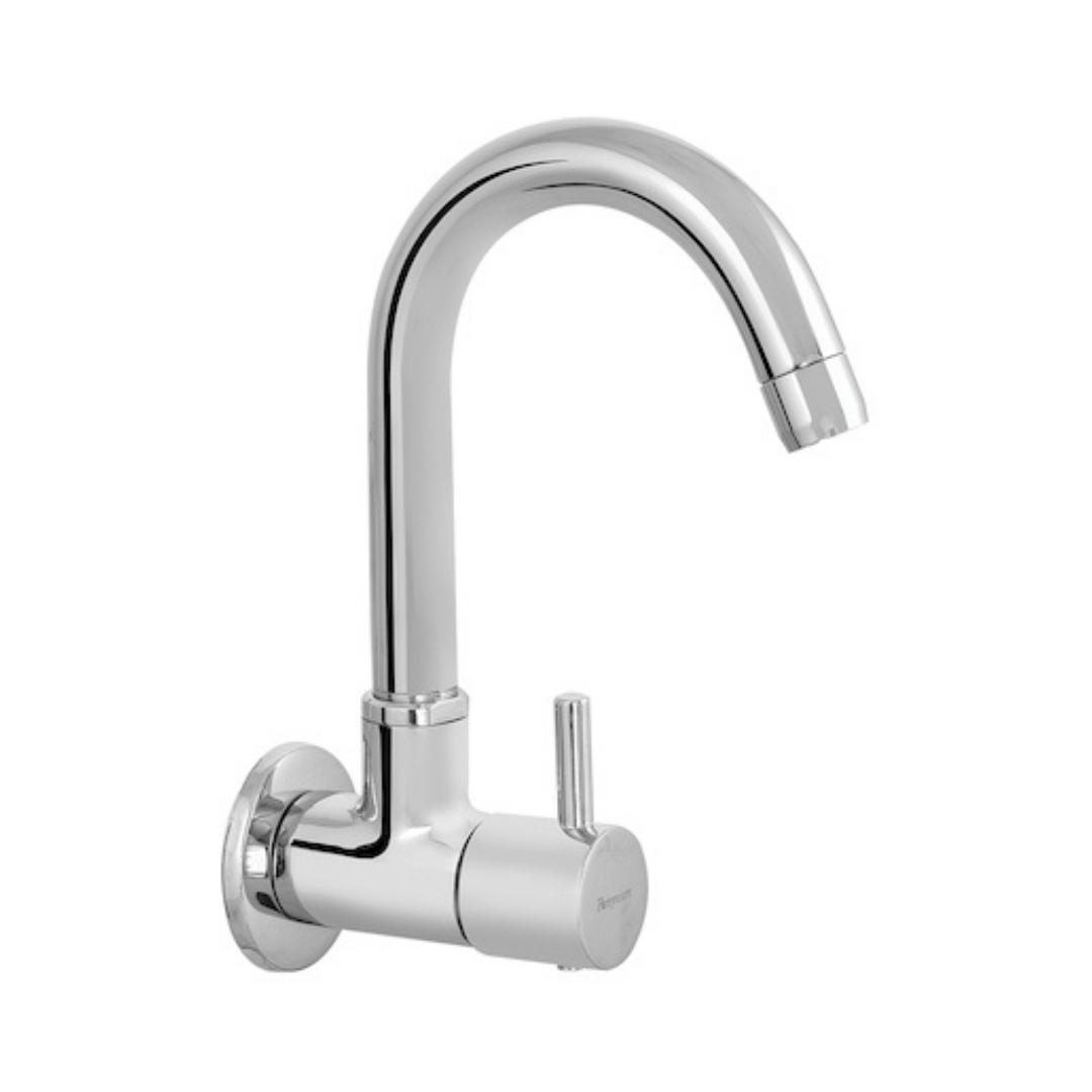 Parryware Wall Mounted Regular Kitchen Sink Tap Agate Pro G3321A1 with Swinging Spout in Chrome Finish