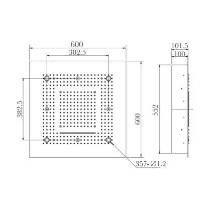 Senator Multi Flow Overhead Shower G7020601CH - Chrome