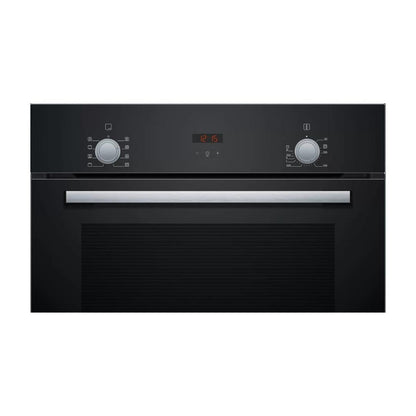 Bosch Built In Oven HBF532BA0I + Bosch Built-In Microwave Series 4 BEL553MS0I + Bosch 90 cm Wall Mounted Chimney Self Clean Series DWKA98G60I + Bosch 75 cm 3 Burner Hob True Brass 3D PND7B6G20I