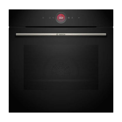 Bosch Built In Oven With Air Fryer HBG7341B1 + Bosch Built-In Microwave Series 6 BEL553MB0I + Bosch 90 cm Wall Mounted Chimney DWK98IJ60I + Bosch 90 cm 4 Burner Hob Series 6 True Brass 3D PNF9B6G20I